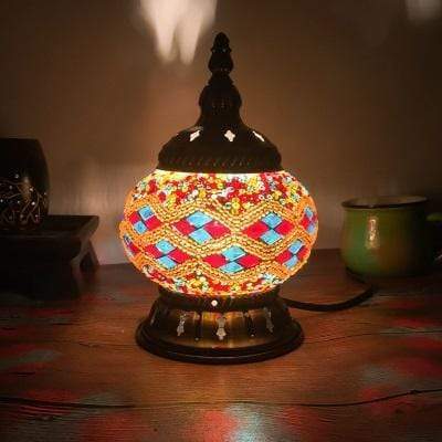 WickedAF red-blue / US plug Mini Table Mosaic Lamp