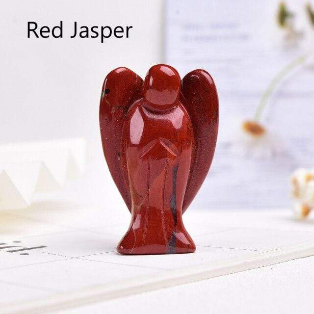 WickedAF Red jasper / 5cm/2" Guardian Angel Crystal Figurine