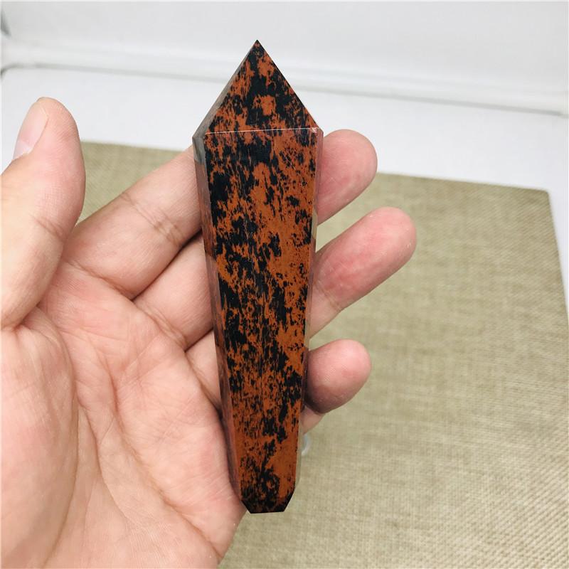 Red Obsidian Crystal Pipe