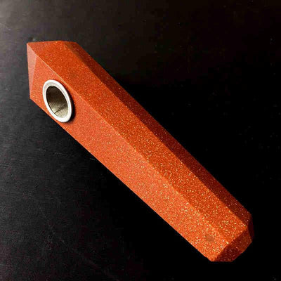 Red Sandstone Crystal Pipe
