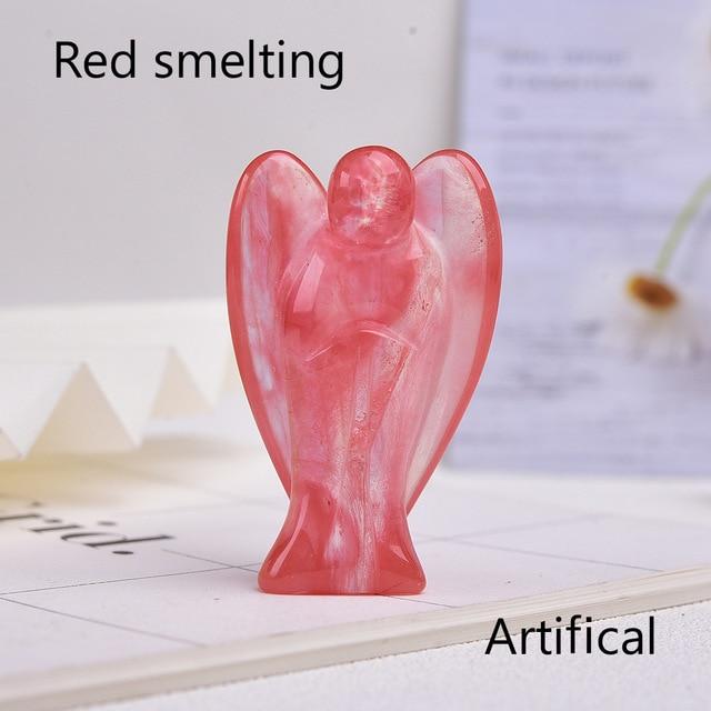 WickedAF Red smelting / 5cm/2" Guardian Angel Crystal Figurine