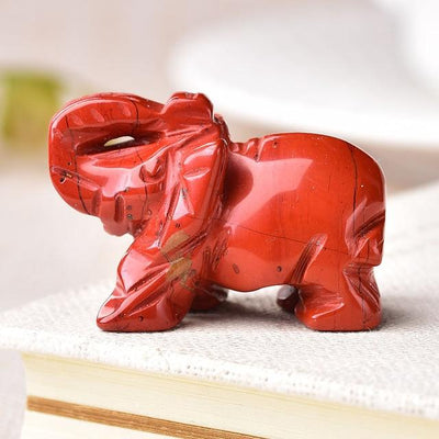 WickedAF Redstone Natural Crystal Elephant Figurine