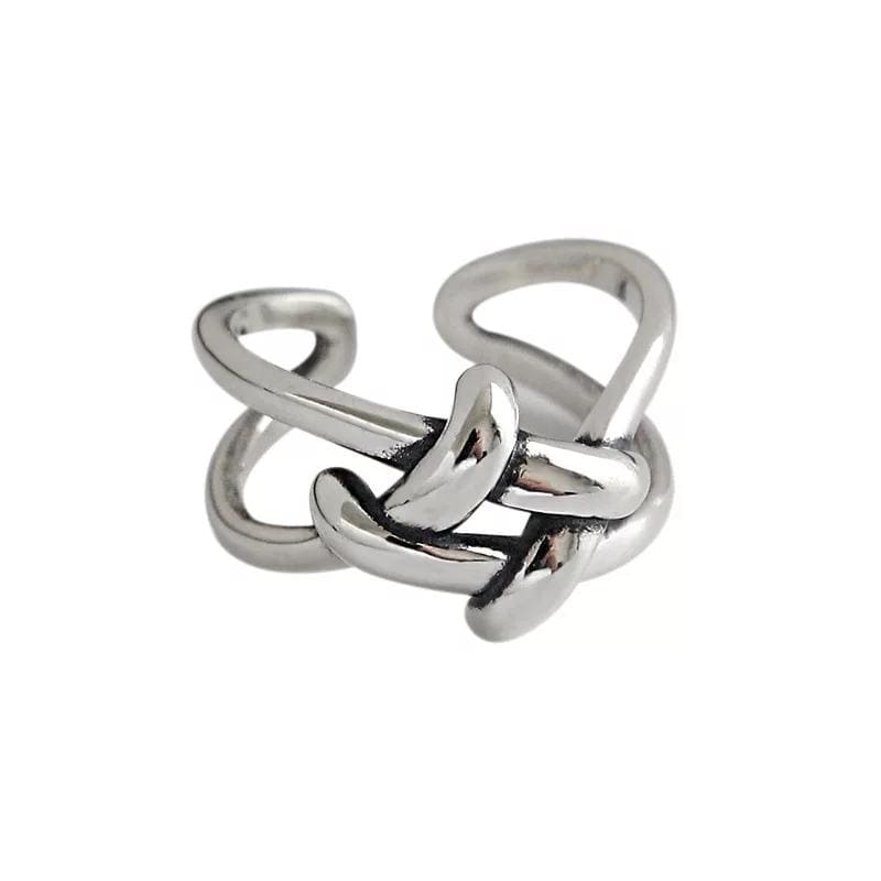WickedAF Resizable / 4 Silver Geometric Shaped Rings