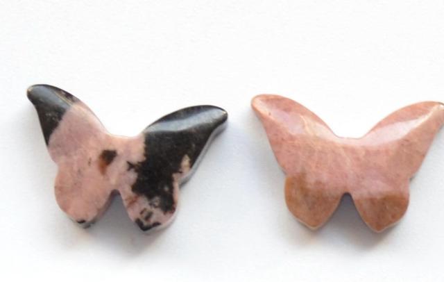 WickedAF Rhodonite Natural Stone Mini Butterflies