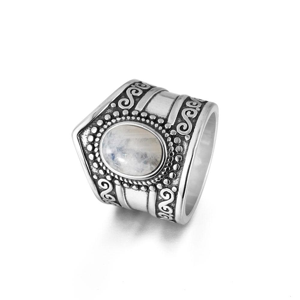WickedAF ring S925 Sterling Silver Rainbow Moonstone Ring