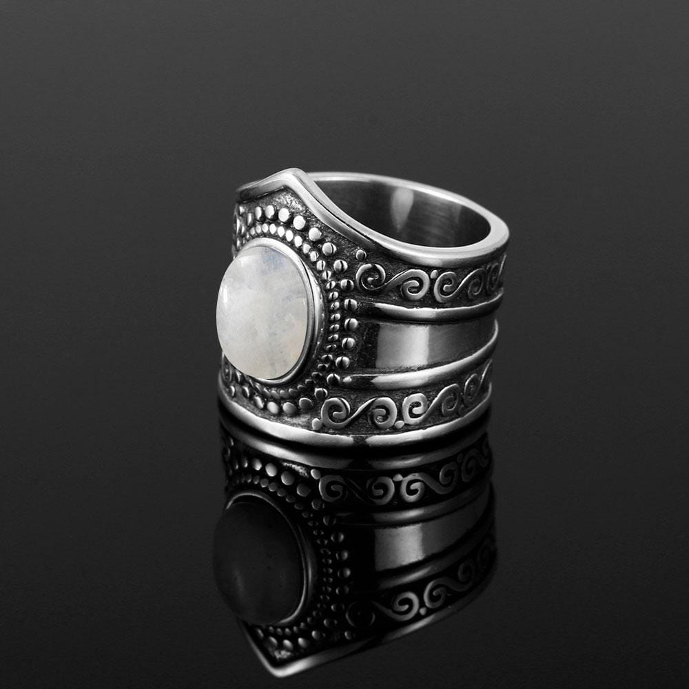 WickedAF ring S925 Sterling Silver Rainbow Moonstone Ring