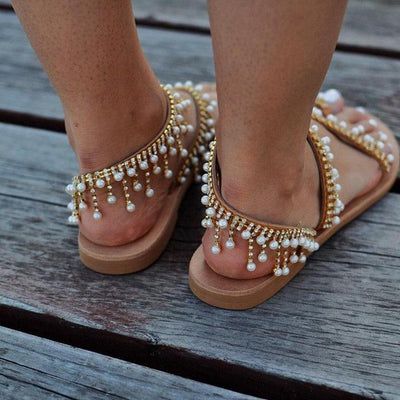 Roman Pearl Sandals