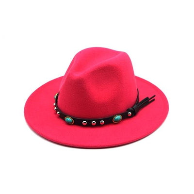 wickedafstore rose Red / One Size Casual Jazz Hat