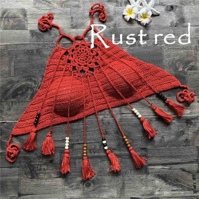 WickedAF Rust Red / L Barbuda Crop Top