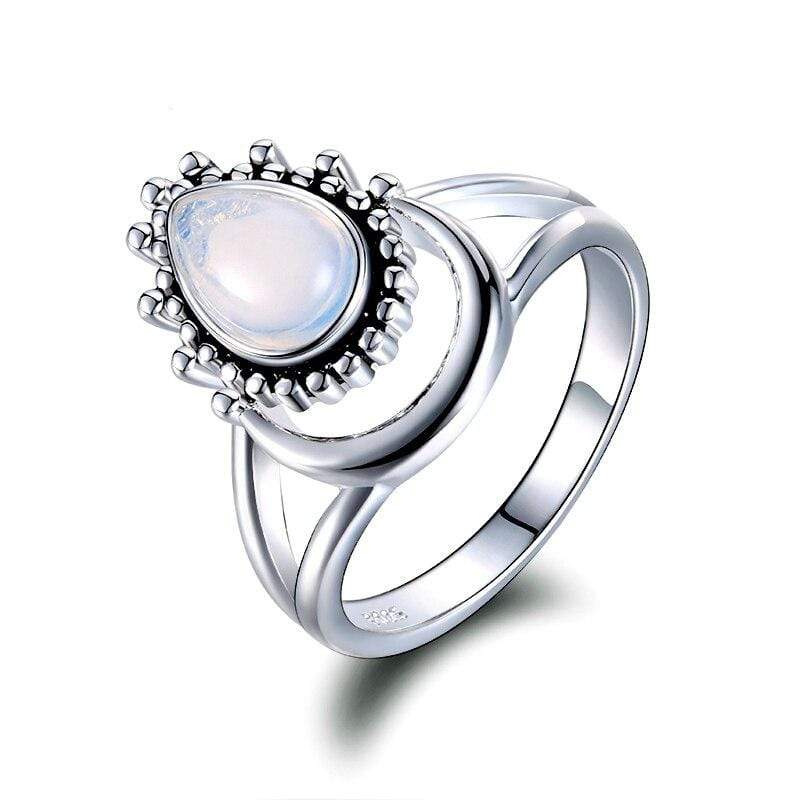 WickedAF S925 Sterling Silver Moonstone Ring