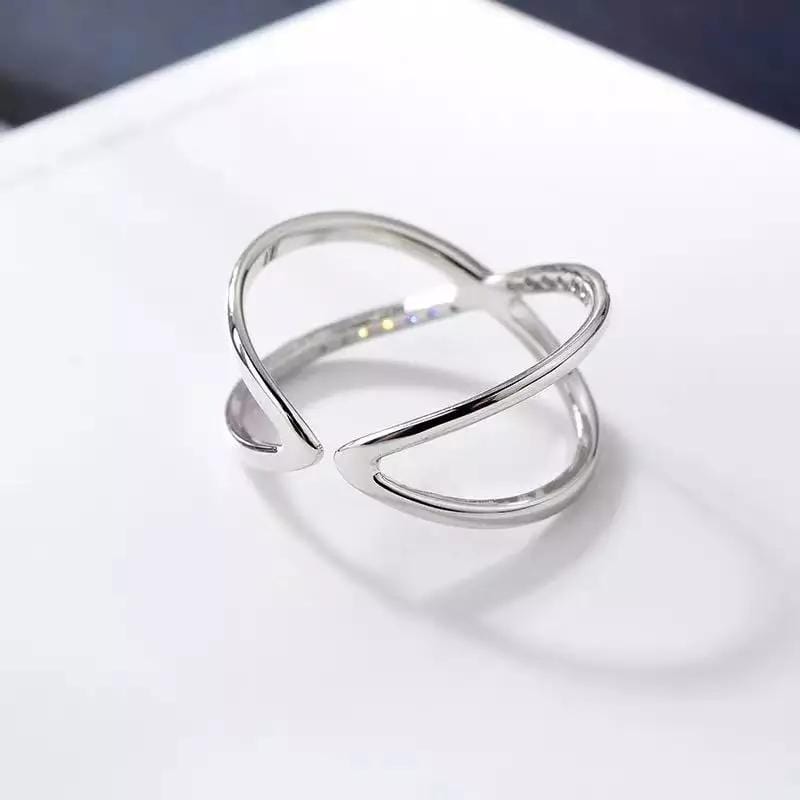 WickedAF Silver Geometric Shaped Rings