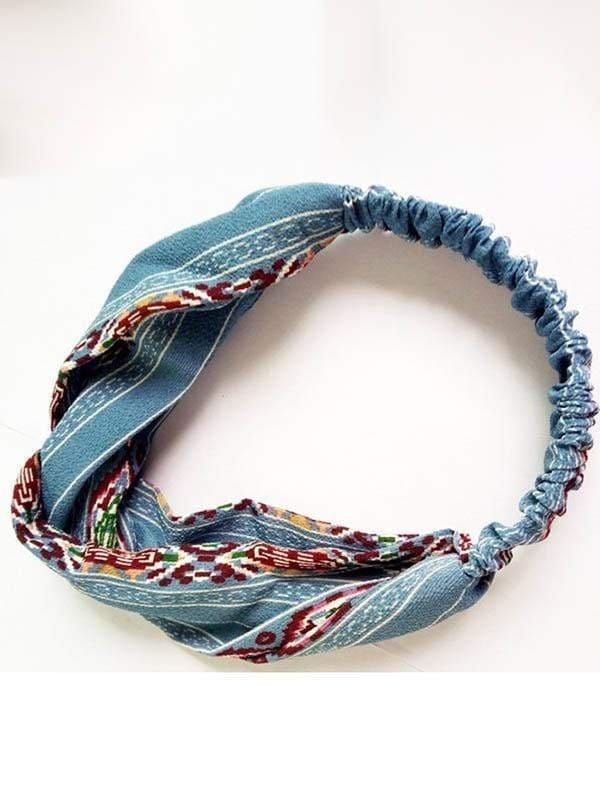 WickedAF Sky blue Bohemian Elastic Headband