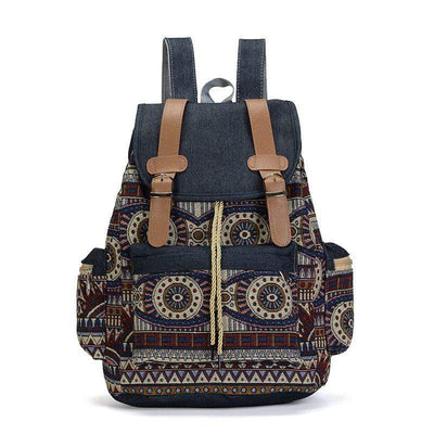 WickedAF Sky Blue Cecilia Ethnic Design Backpack (4styles)