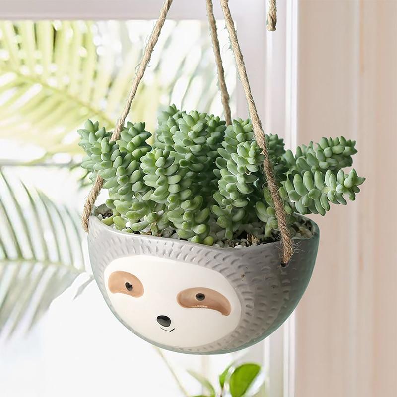 hanging sloth planter Hanging Sloth Planter