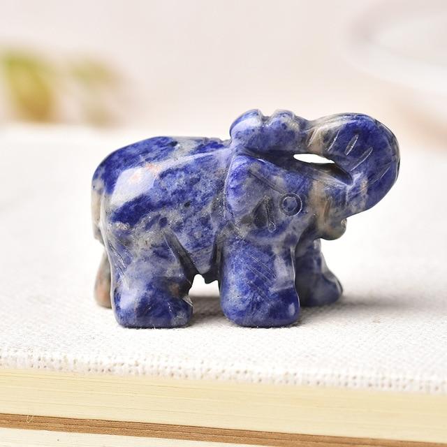 WickedAF Sodalite Natural Crystal Elephant Figurine