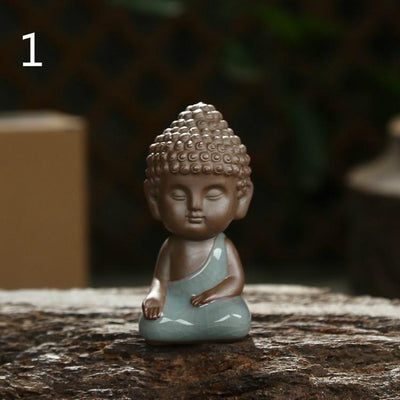 Mini Buddha Statue in Ceramic and Porcelain - wickedafstore