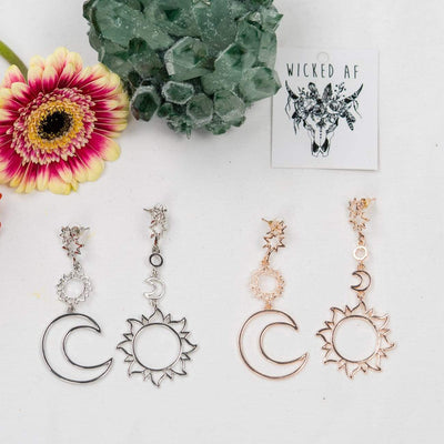 WickedAF Sun & Moon Goddess Earrings