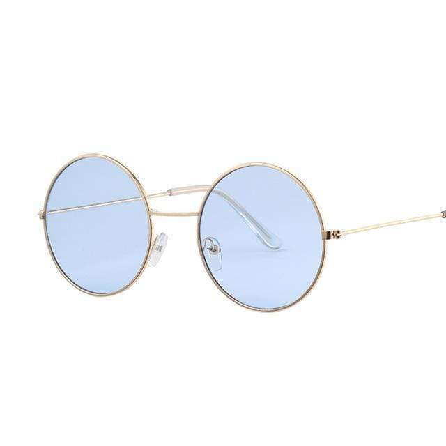 WickedAF sunglasses Gold Blue Vintage Round Sunglasses (8 Styles)