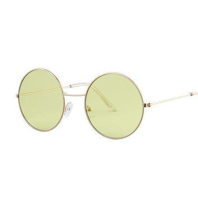 WickedAF sunglasses Gold Green Vintage Round Sunglasses (8 Styles)