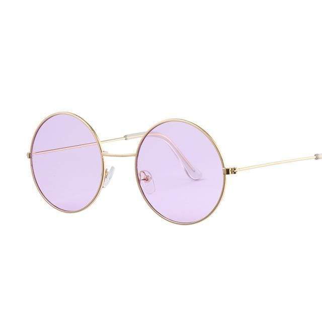 WickedAF sunglasses Gold Purple Vintage Round Sunglasses (8 Styles)