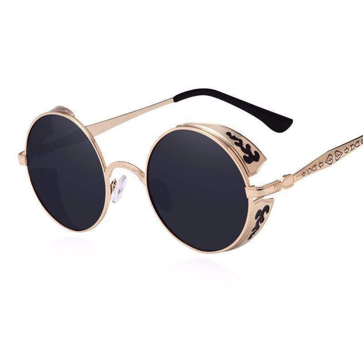 GDC round sunglasses 新品未使用品！ Amazon.com: XLUMIO Round Steampunk Sunglasses for Men Double