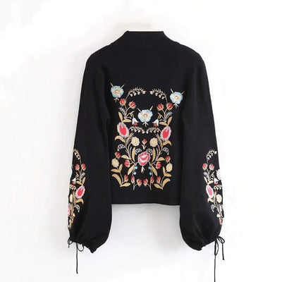 WickedAF sweater Floral Autumn Knit Sweater