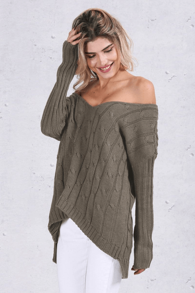 Jess Lace Up Sweater