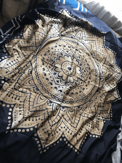 Golden Mandala Tapestry - wickedafstore