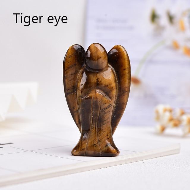 WickedAF Tiger eye / 5cm/2" Guardian Angel Crystal Figurine