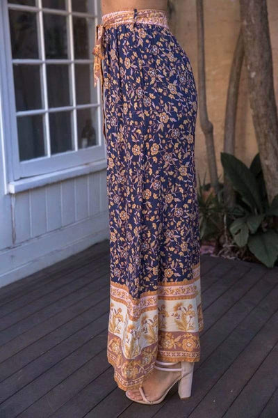TILLY - Boho Chic Floral Flare Pants - wickedafstore