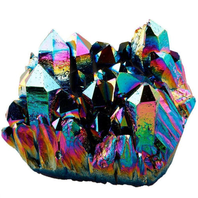 Titanium Rainbow Quartz Crystal Cluster