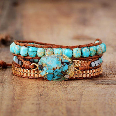 Natural Turquoise Howlite Bracelet