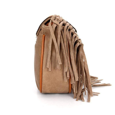 Vegan Boho Style Crossbody Bag with Tassels - wickedafstore