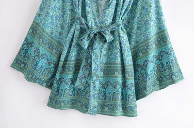 WickedAF Vittoria Kimono in Green