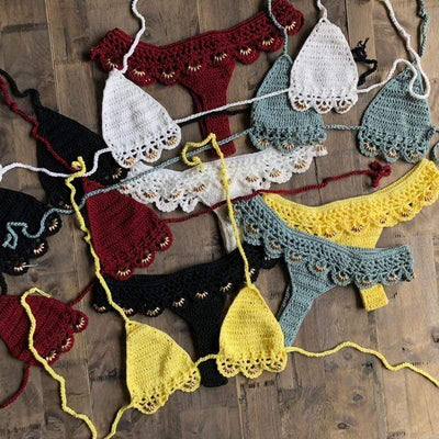wickedafstore Viviana Crochet Bikini Set