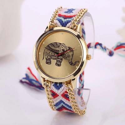 Handmade Knitted Strap Elephant Watch - wickedafstore