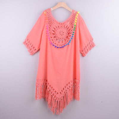 WickedAF Watermelon Red / One Size Valli Tassel Cover Up