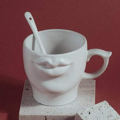 WickedAF White / 301-400ml Lips White Ceramic Cup