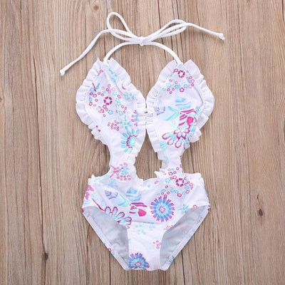 WickedAF White / 5-6 years Dahlia Toddler Floral Swimsuit