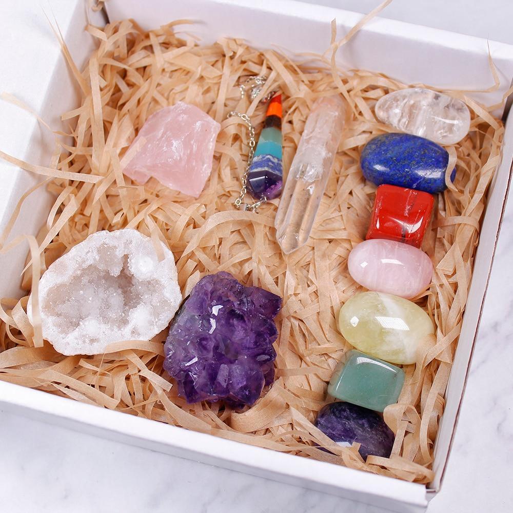 WickedAF White box 12 Healing Crystals in a Box