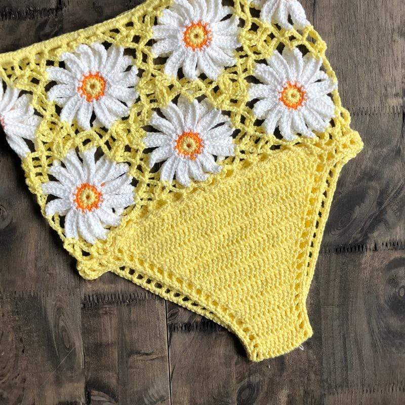 WickedAF White Daisies Bikini Bottom