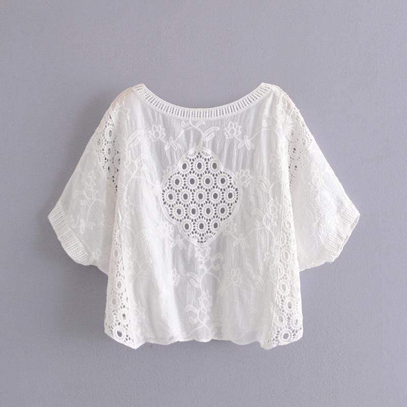 WickedAF White / One Size Donna Vintage Blouse