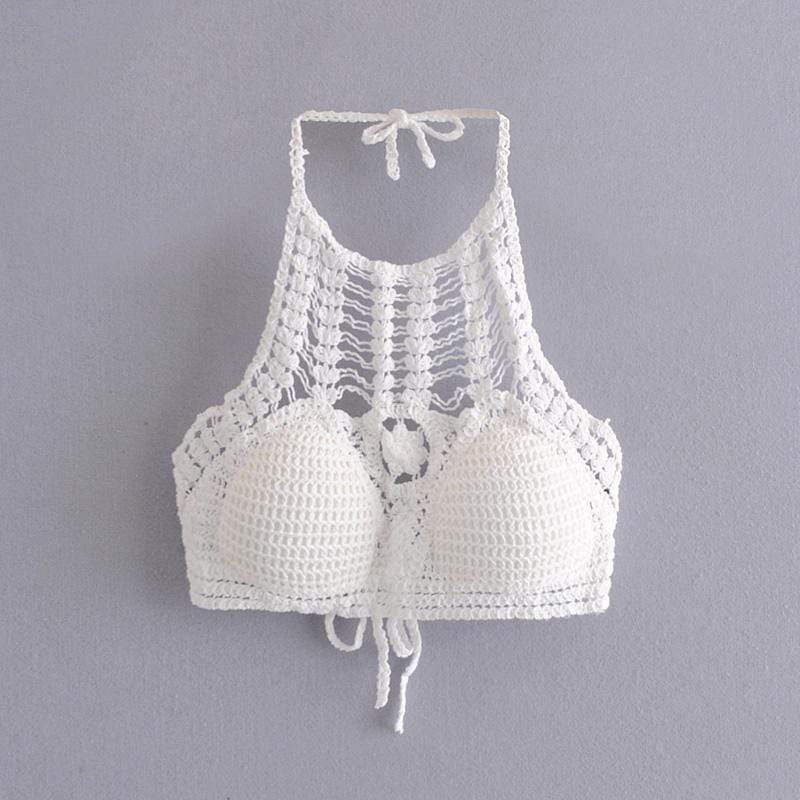 WickedAF White / One Size Ophelia Knitted Crop Top