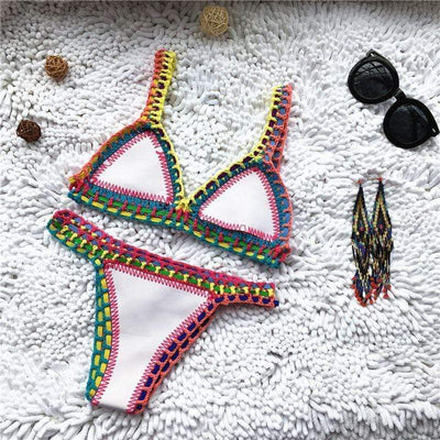 WickedAF White / S Crochet Bikini Set