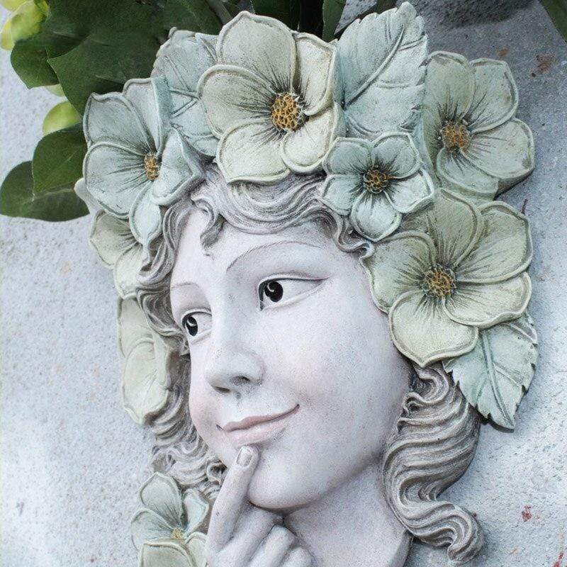 WickedAF White The Flower Goddess Wall Pot