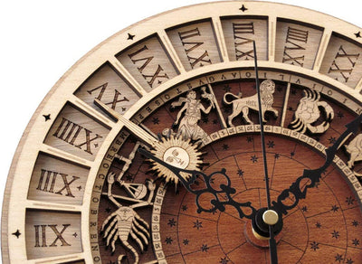 WickedAF Wood Constellations Astronomical Wall Clock