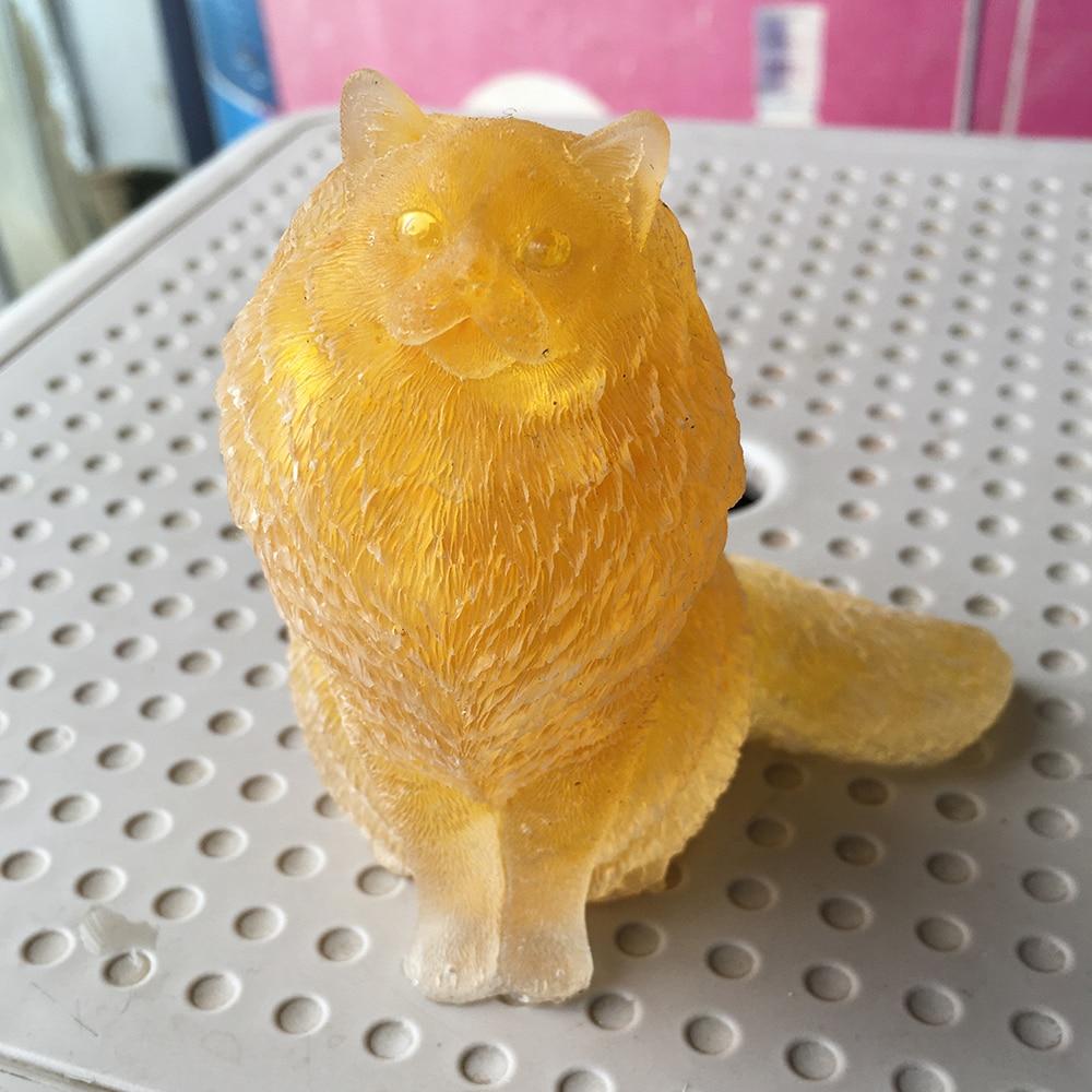 WickedAF Yellow crystal Natural Crystal Lady Cat Carving