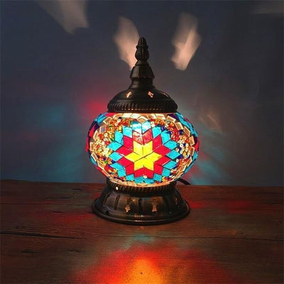 WickedAF yellow-red / US plug Mini Table Mosaic Lamp