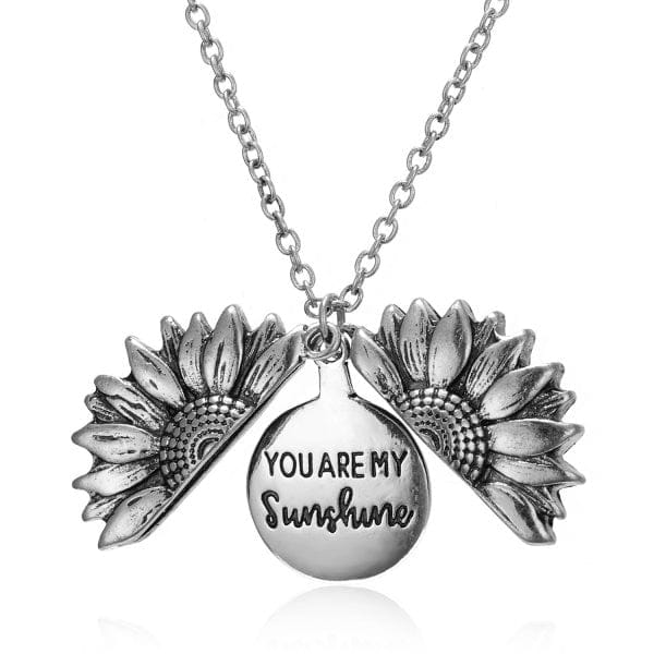wickedafstore 0 2 You are my sunshine Vintage Creative Sunflower pendant Double-layer Open Necklace Sweater Necklaces for Women Jewelry Gift