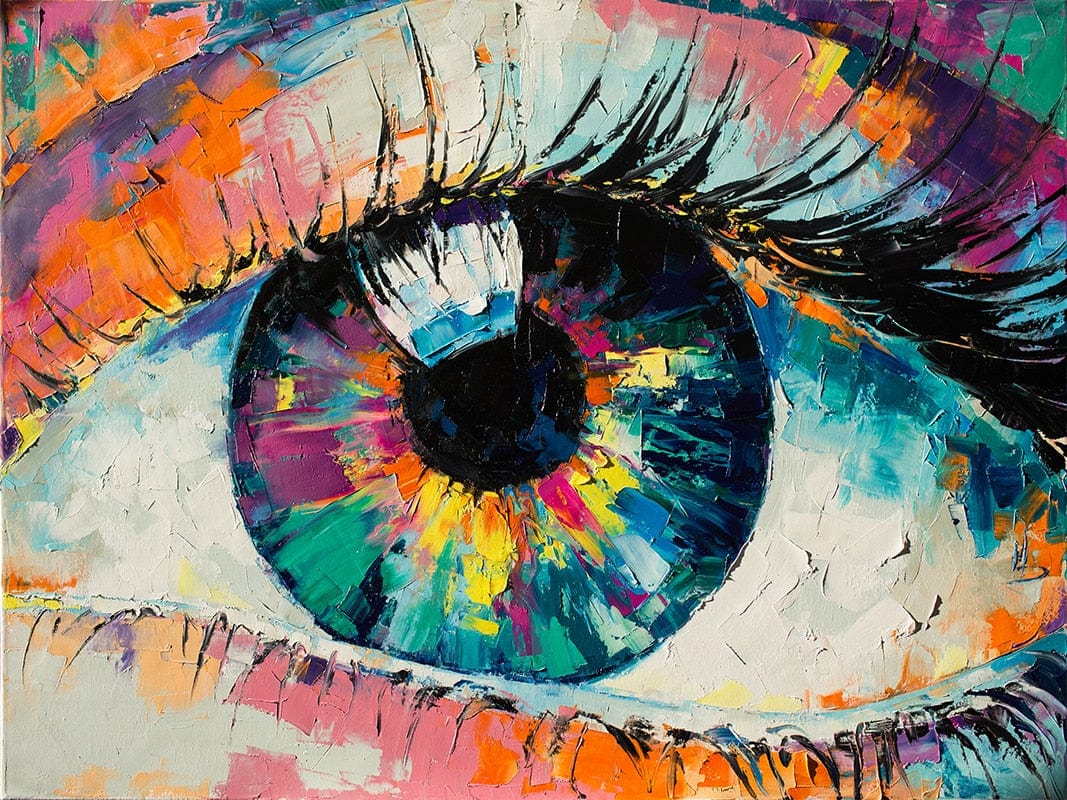 wickedafstore 0 20x30cm No Frame Colorful Eye Canvas Wall Art